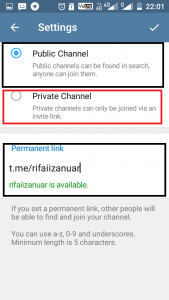 make Telegram Channels
